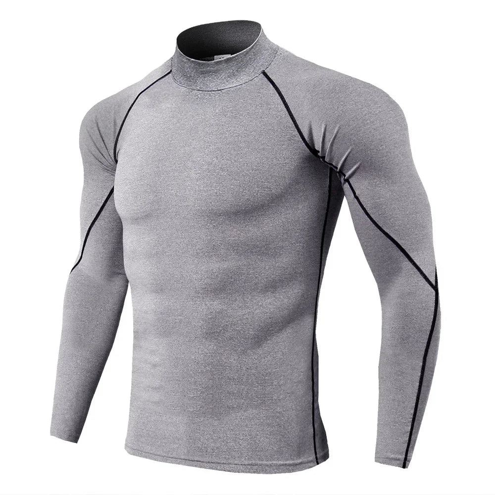 Men's Long Sleeve Compression Shirt – Quick Dry Gym & Running Top