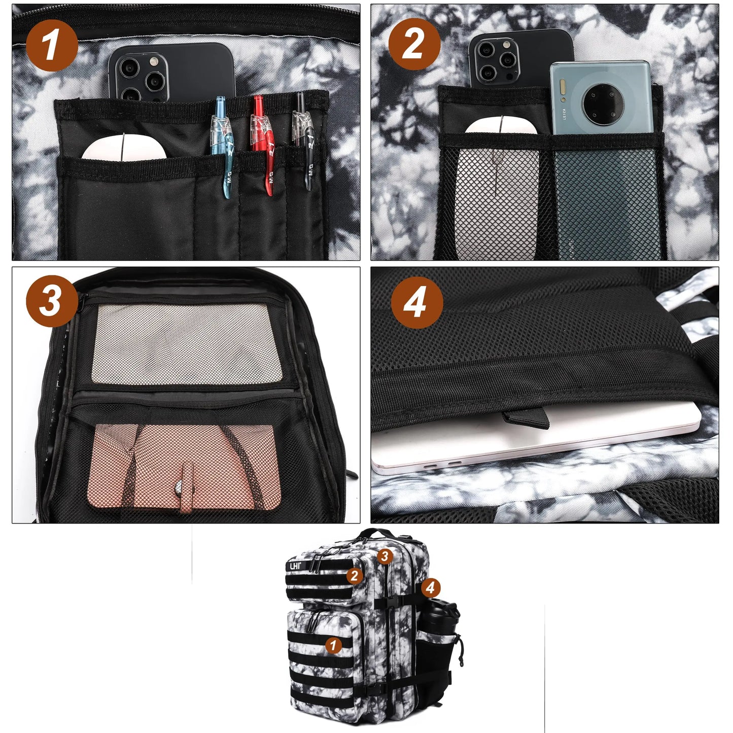 45L Tactical Backpack – Large Military Rucksack for Hiking & Gym