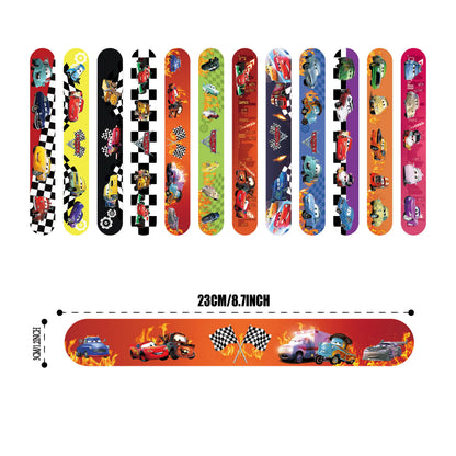 Disney Pixar Cars Slap Bracelets for Kids – 12-Pack Party Favors