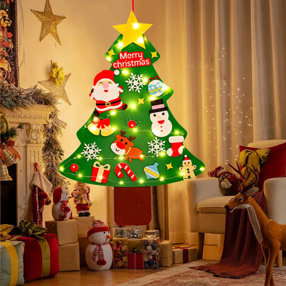 DIY Felt Christmas Tree Kit – 23-Piece Kids Holiday Decoration