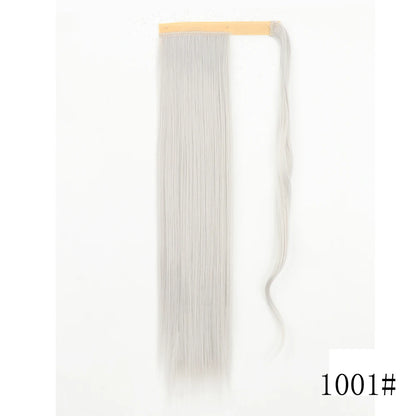 Wrap Around Ponytail Extension Synthetic Straight Hair 22-34 Inch