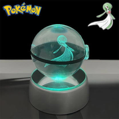 Pokémon 3D Crystal Poké Ball Night Light with LED Base