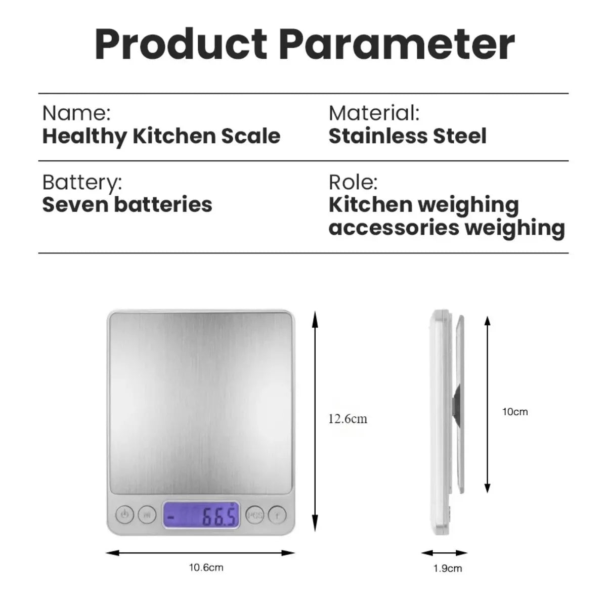 Digital Kitchen Scale – 3000g / 0.1g High Precision