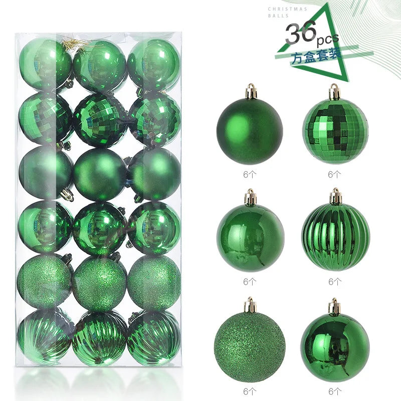 Christmas Ball Ornaments Set 24-36 Pcs – Tree Hanging Decorations