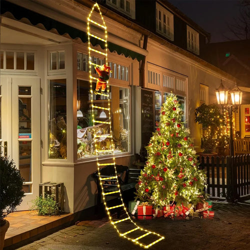 Santa Claus Climbing Ladder LED Light – 3M Outdoor Christmas Decoration