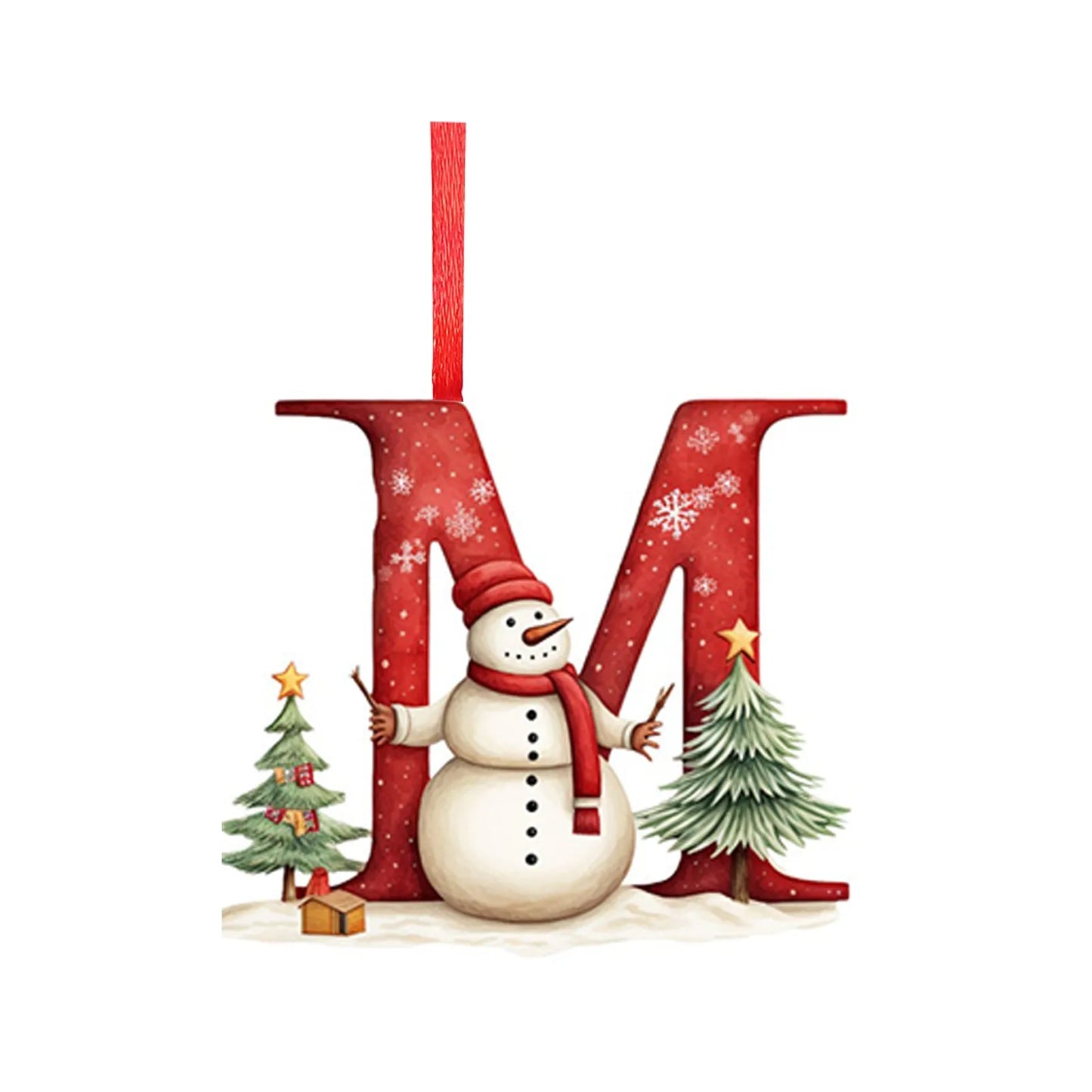 Acrylic Letter Christmas Tree Ornament – All 26 Letters
