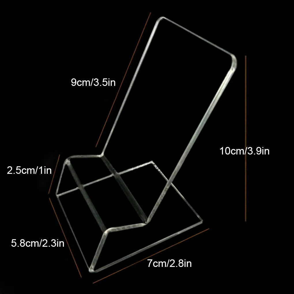 Clear Acrylic Phone Stand – Mini Portable Desktop Display Holder