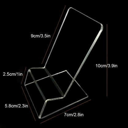 Clear Acrylic Phone Stand – Mini Portable Desktop Display Holder