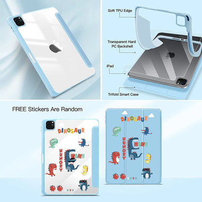 iPad Case with Pencil Holder – Clear Back Folio Cover