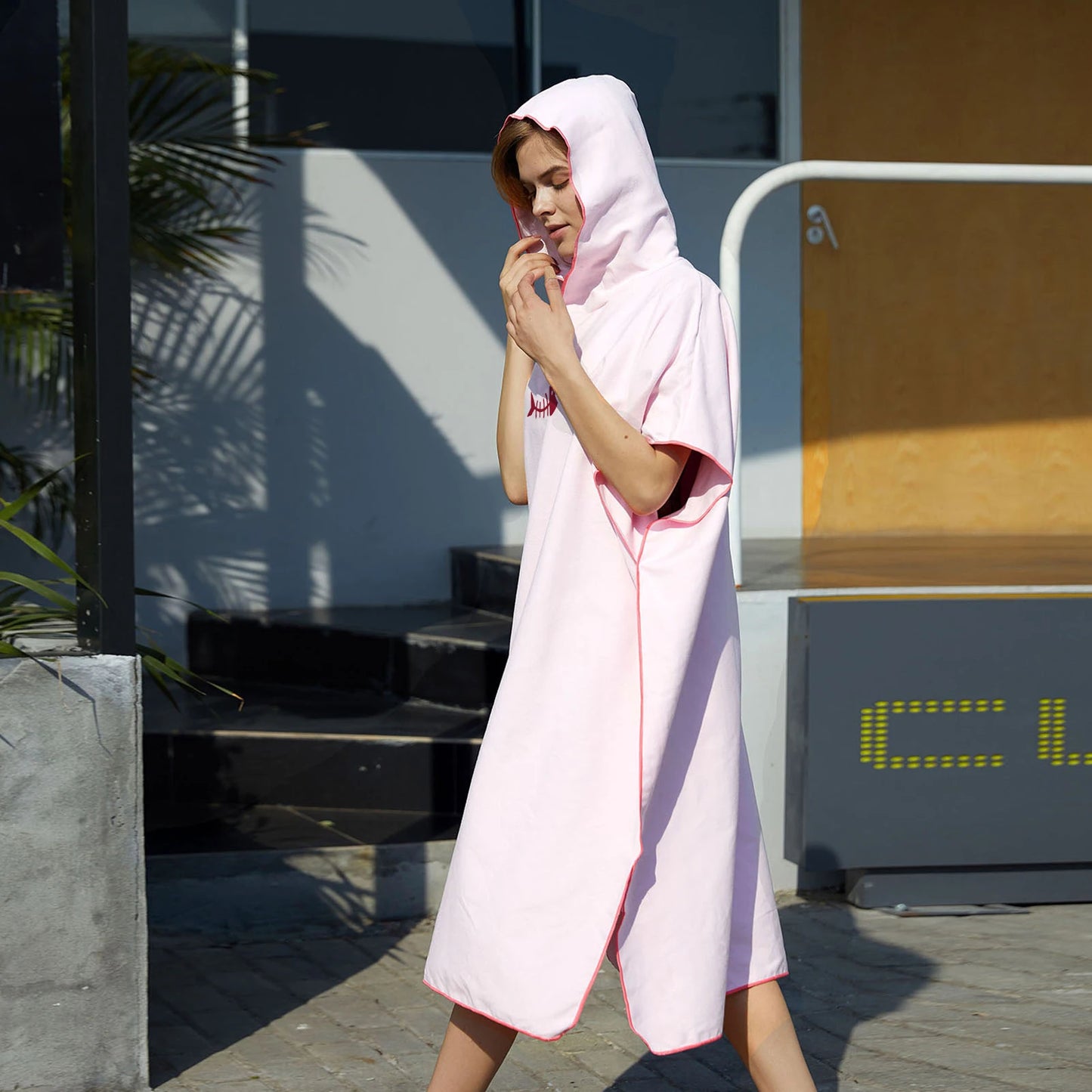 Microfiber Surf Poncho Changing Robe with Hood for Adults