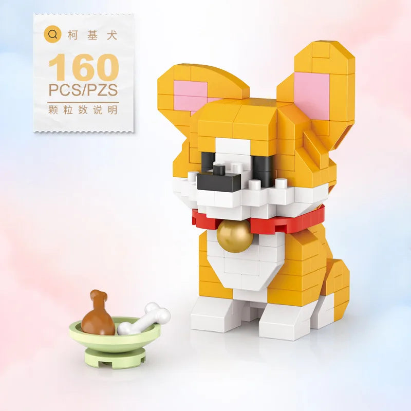 Cute Animal Mini Building Blocks Kit – DIY Micro Brick Figures for Girls