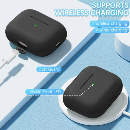 Silicone AirPods Pro 2 Case with Wrist Strap & Cleaning Kit