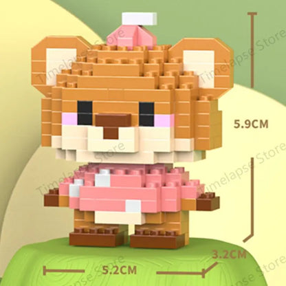 Cute Animal Mini Building Blocks Kit – DIY Micro Brick Figures for Girls