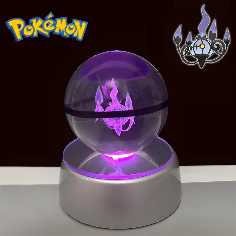 Pokémon 3D Crystal Poké Ball Night Light with LED Base