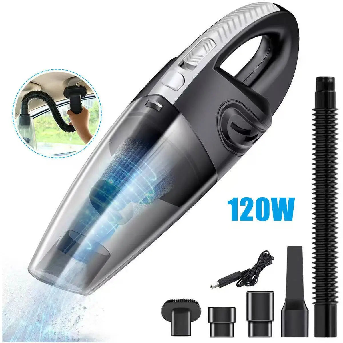 120W Wireless Handheld Vacuum Cleaner for Car & Home