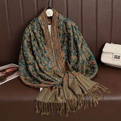 Paisley Print Cashmere Pashmina Shawl for Women – Warm Winter Wrap