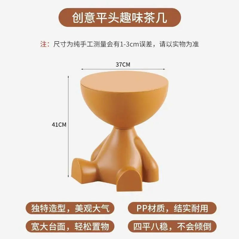 Creative Cartoon Side Table – Cute Plastic Coffee & Sofa End Table