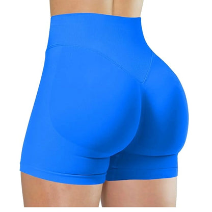 Women's High Waist Seamless Scrunch Yoga Shorts