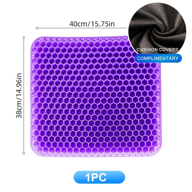 Gel Seat Cushion – Honeycomb Breathable Pressure Relief Pad
