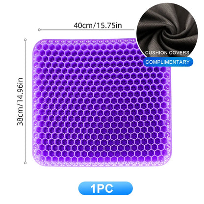 Gel Seat Cushion – Honeycomb Breathable Pressure Relief Pad