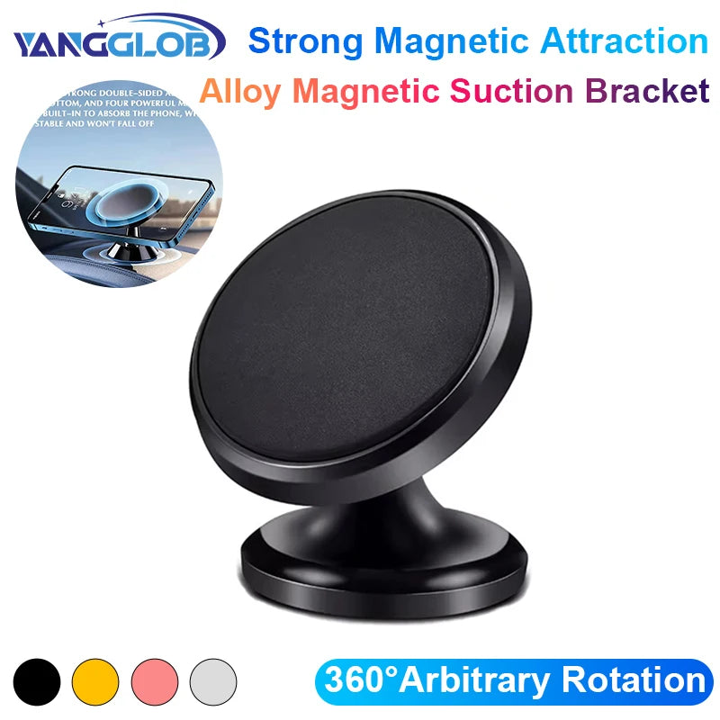 Magnetic Car Phone Holder Universal Dashboard Mount for iPhone & Samsung