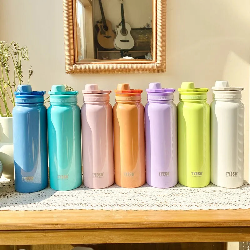 TYESO Insulated Water Bottle – Stainless Steel Vacuum Flask for Sports & Travel