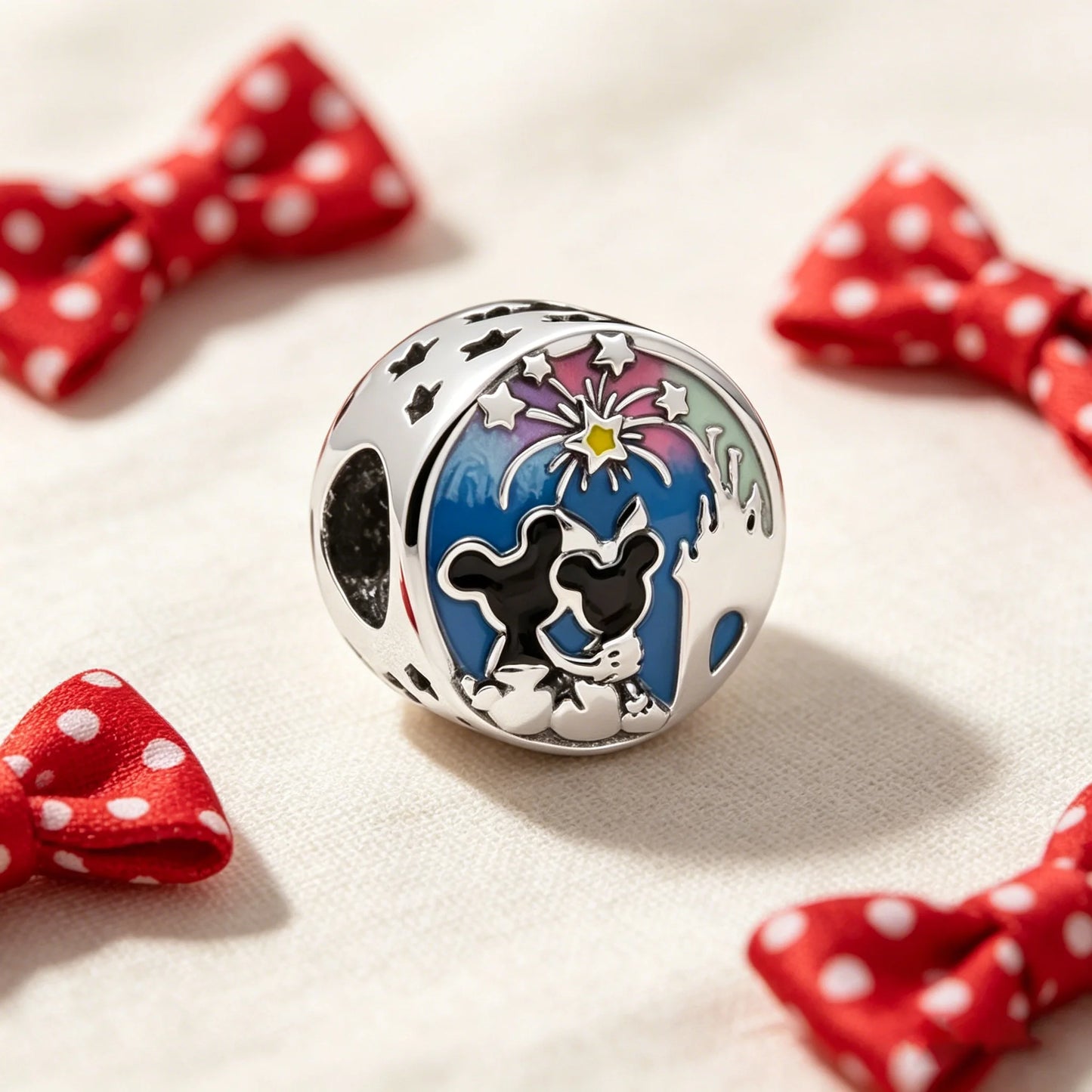 Disney Character Charm Bead – Fits Snake Chain Bracelet & Necklace