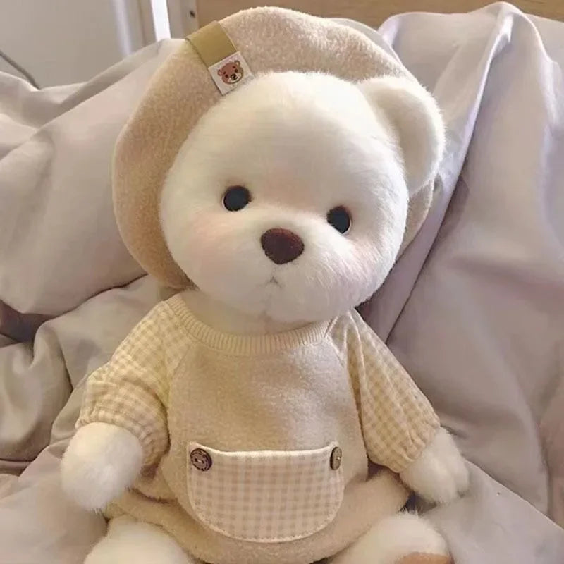Dress-Up Teddy Bear Plush Toy with Changeable Outfits – Cute Stuffed Animal Doll
