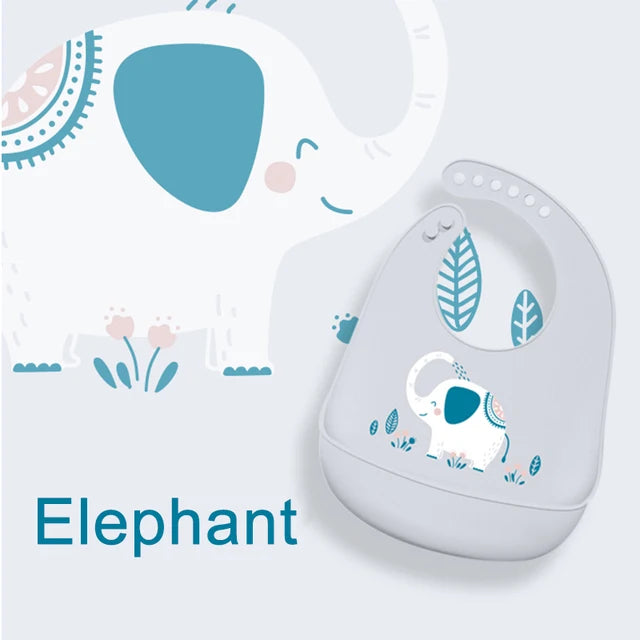 Silicone Baby Bib with Food Catcher – Waterproof & Soft