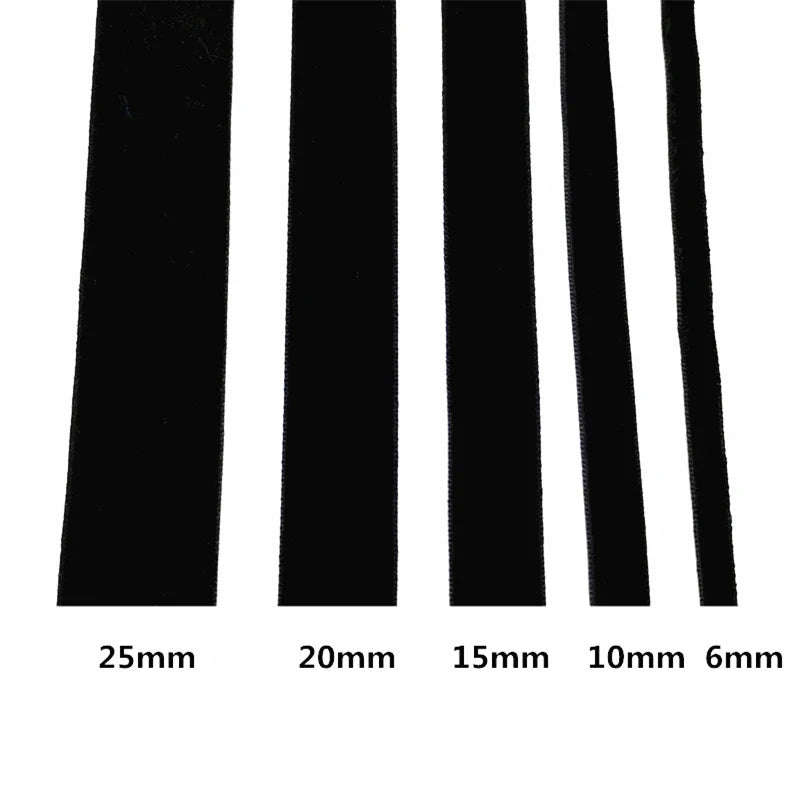 Velvet Ribbon 5 Yards – 6mm to 25mm Wide for Wedding, Gift Wrapping & DIY