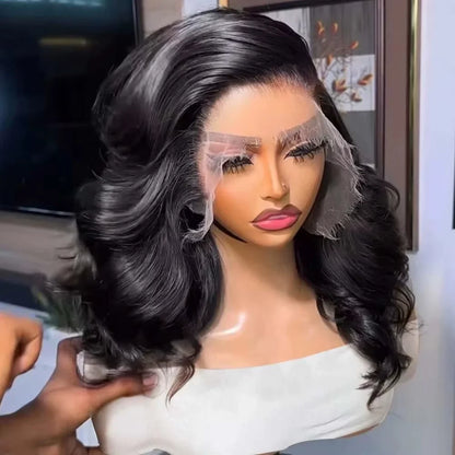 Short Bob Wig Loose Body Wave 13x4 HD Lace Front Brazilian Human Hair