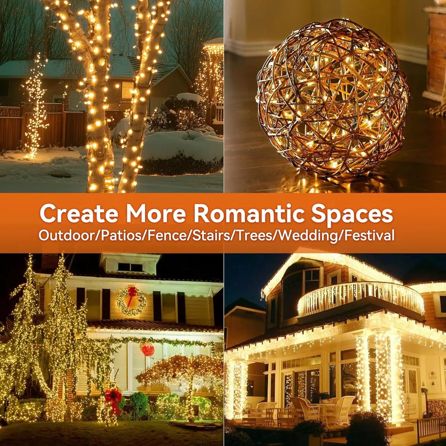 Solar LED String Lights Outdoor Waterproof Fairy Garden Lights