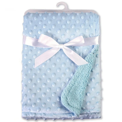 Baby Blanket – Soft Minky Dot Fleece Newborn Swaddle Wrap