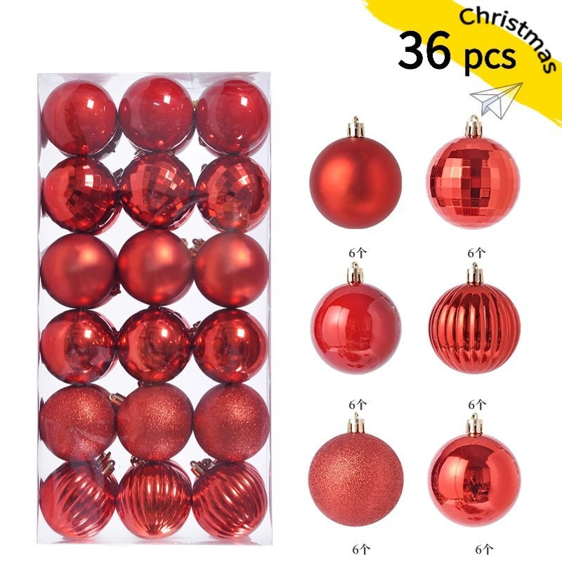 Christmas Ball Ornaments Set 24-36 Pcs – Tree Hanging Decorations
