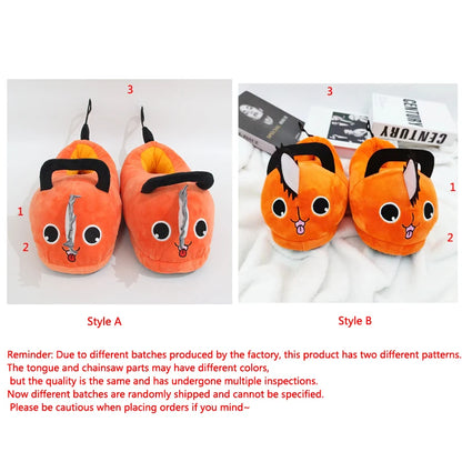 Pochita Plush Slippers – Chainsaw Man Anime Indoor Slippers