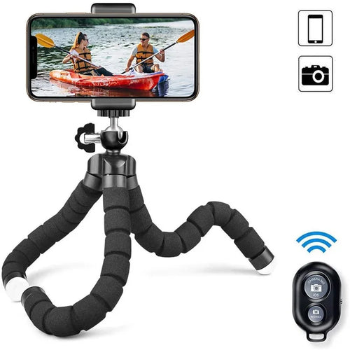 Mini Octopus Flexible Tripod with Phone Holder & Bluetooth Remote