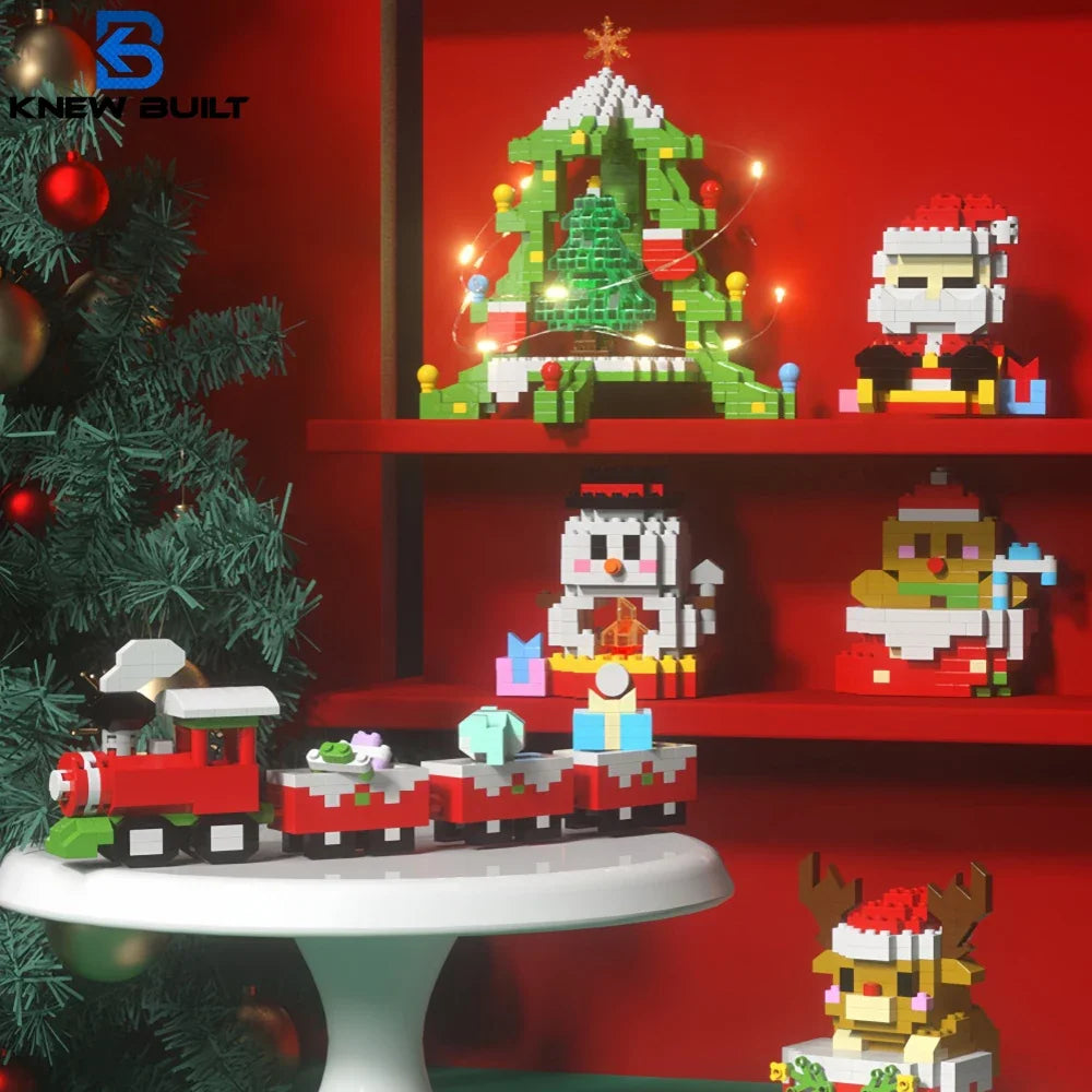 Christmas Mini Building Blocks Toy Set – Festive Holiday Gift