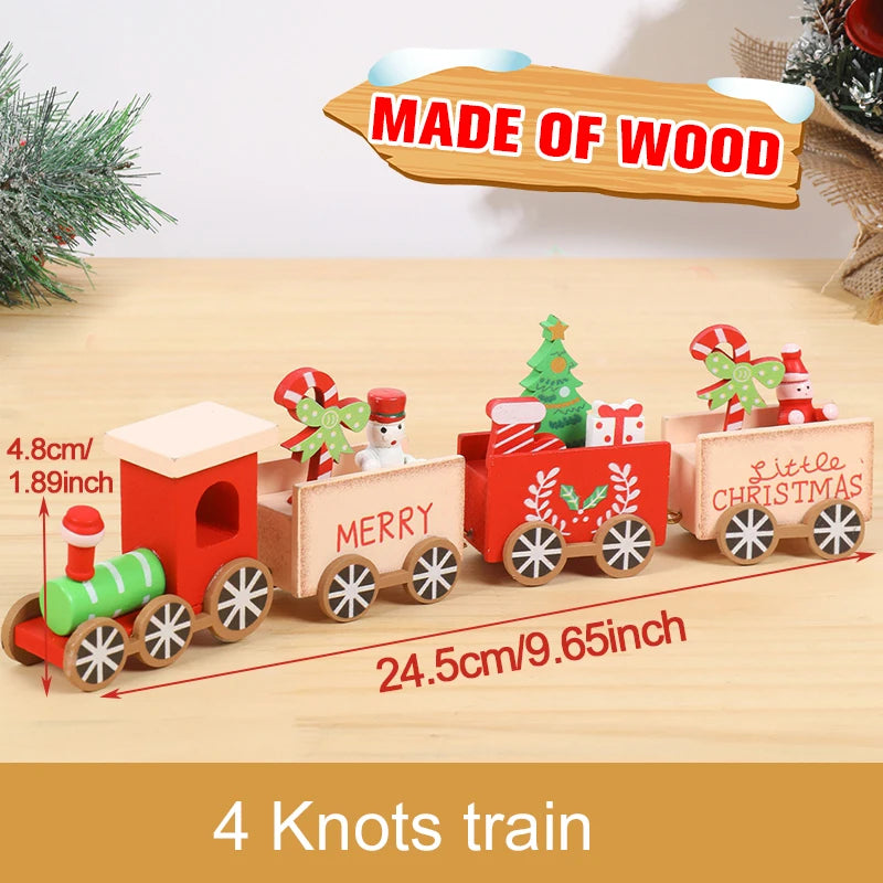 Christmas Wooden Train Decoration – Festive Holiday Ornament