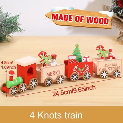 Christmas Wooden Train Decoration – Festive Holiday Ornament