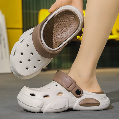 Men's Thick-Sole Clogs – Breathable Non-Slip Beach Sandals