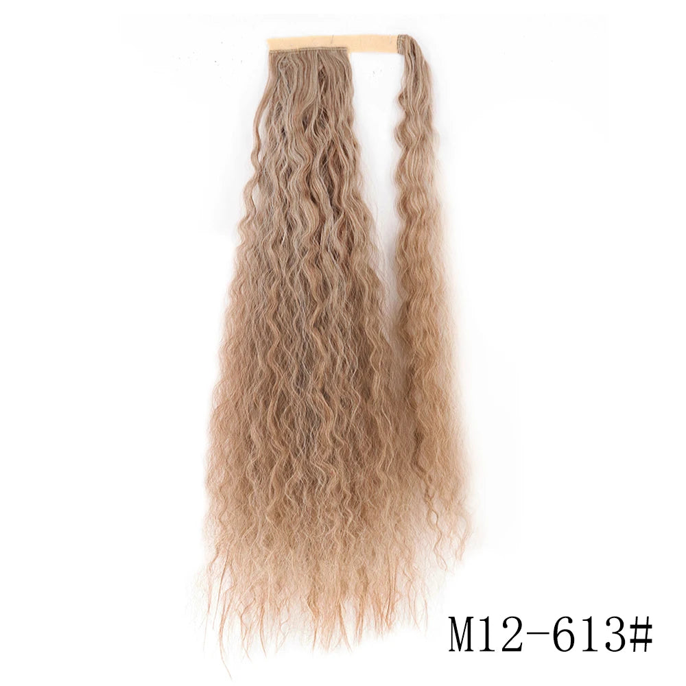 Wrap Around Ponytail Extension Synthetic Straight Hair 22-34 Inch