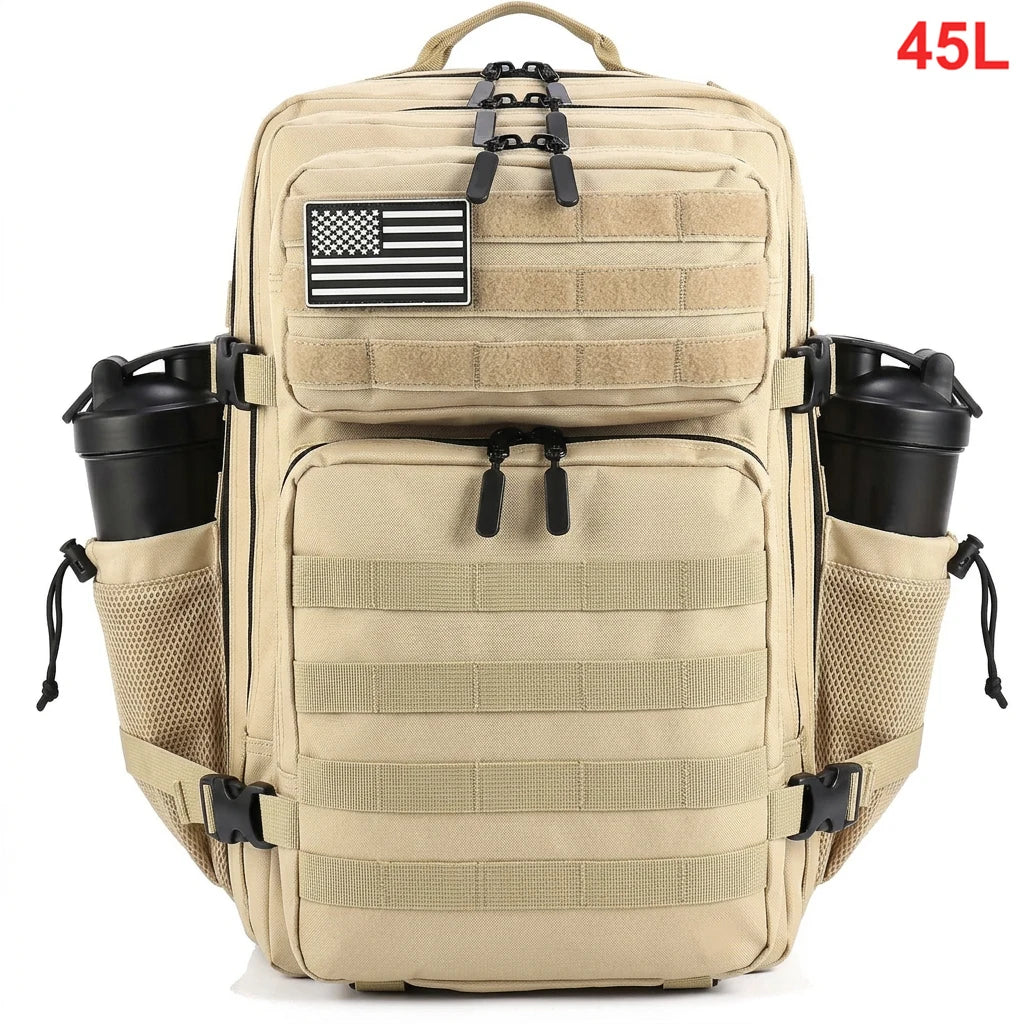 45L Tactical Backpack – Waterproof Military Hiking Bag