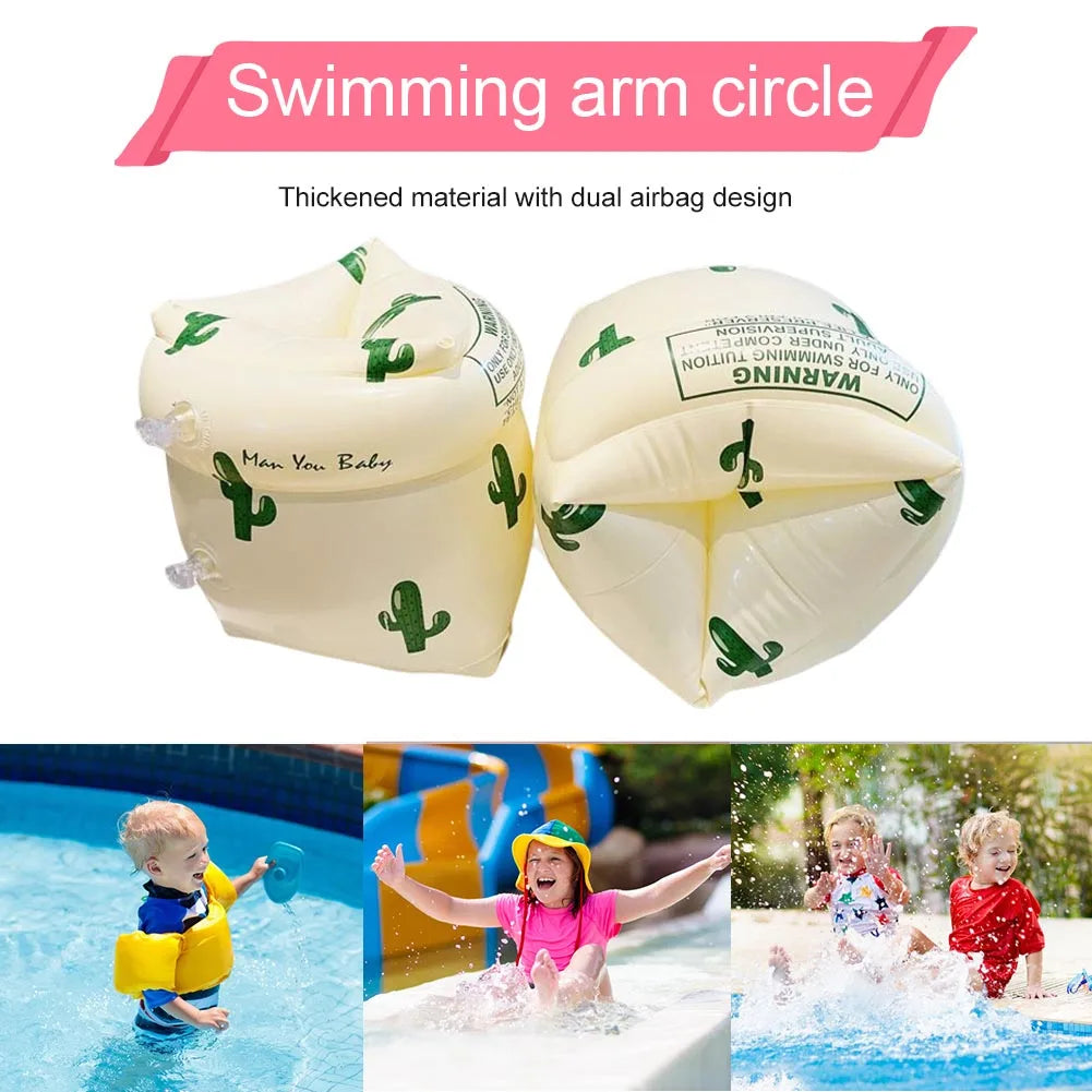 Inflatable Swim Arm Floaties Double Air Chamber Pool Armbands for Adults & Kids