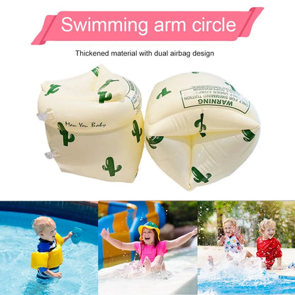Inflatable Swim Arm Floaties Double Air Chamber Pool Armbands for Adults & Kids