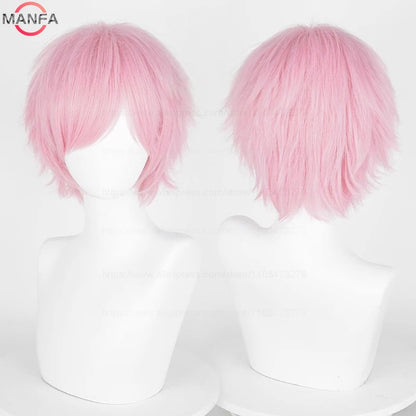 Short Straight Anime Cosplay Wig 30cm Multi-Color Unisex