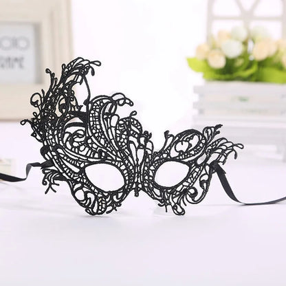 Black Lace Masquerade Mask for Women – Halloween & Carnival
