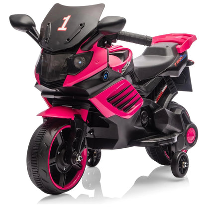6V Kids Electric Ride On Motorcycle with Training Wheels