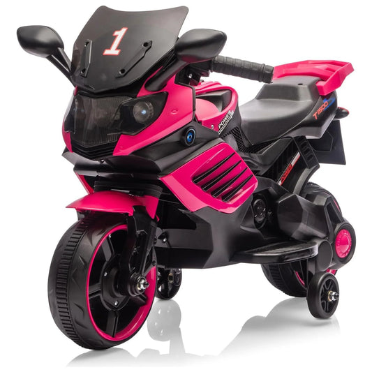 6V Kids Electric Ride On Motorcycle with Training Wheels