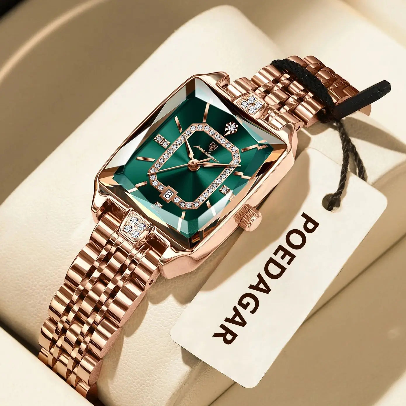 Poedagar Luxury Women's Quartz Watch – Waterproof Date Steel