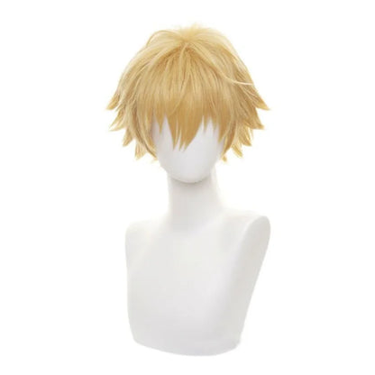 Blonde Short Spiky Anime Cosplay Wig – Heat Resistant Synthetic Hair for Men